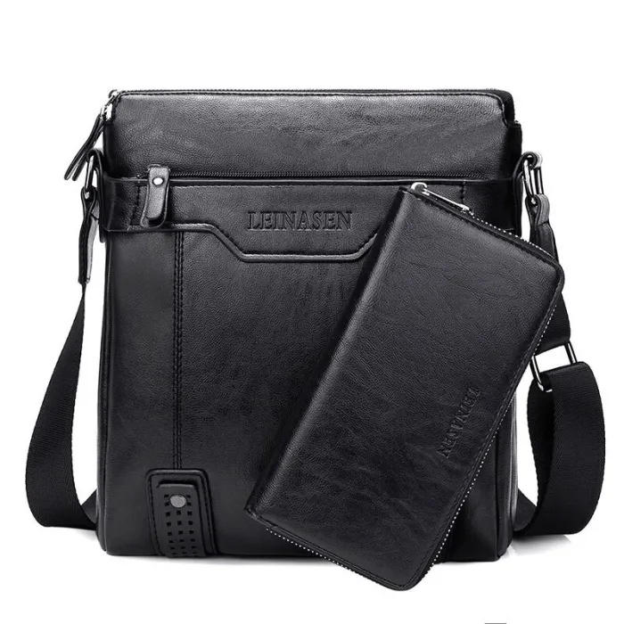 Sac à bandoulière en cuir tendance avec portefeuille*