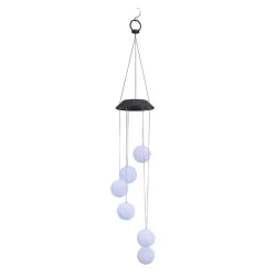 LED solaire alimenté par le vent chimes lumière - balles suspendues - lampe