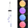 LED solaire alimenté par le vent chimes lumière - balles suspendues - lampe