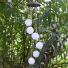 LED solaire alimenté par le vent chimes lumière - balles suspendues - lampe