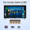 5 en 1 & 3 en 1 sortie - 4K Interrupteur HDMI