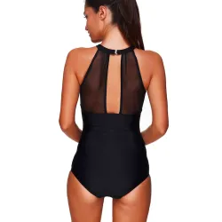 One-piece mesh swimsuit with push upBeachwear