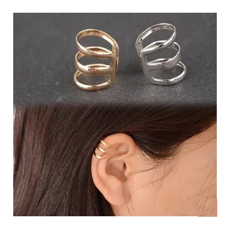 Pochette d'oreille en or et argent - 1 pièce