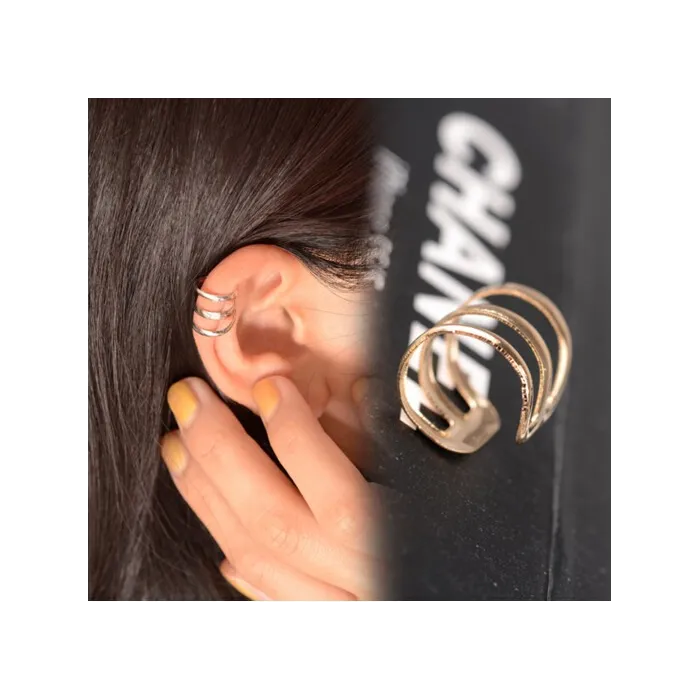 Pochette d'oreille en or et argent - 1 pièce