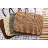 Grand sac de plage en paille