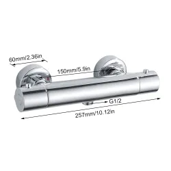 Robinet douche salle de bain - vanne thermostatique mixte