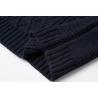 Pull tricoté long avec col rond - robe d'hiver
