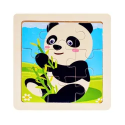 Puzzle 3D en bois - Jouet éducatif - 11 * 11cm