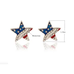 Crystal stars earrings - stainless steelEarrings
