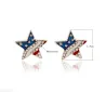 Crystal stars earrings - stainless steelEarrings