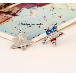 Crystal stars earrings - stainless steelEarrings