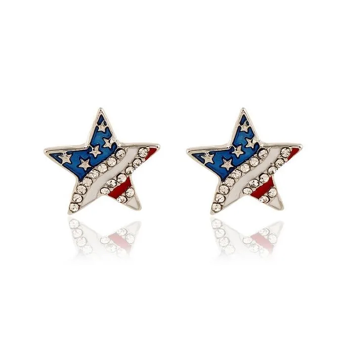 Crystal stars earrings - stainless steelEarrings