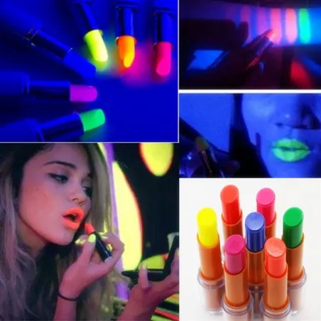 Rouge à lèvres fluorescente - lumineux dans le noir