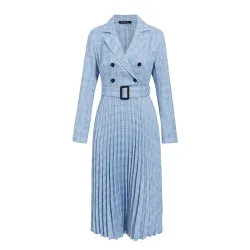Robe Vintage plaid avec ceinture