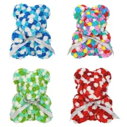 Infinité rose fleur teddy ours 40 cm