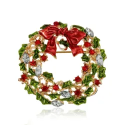 La couronne de Noël - broche