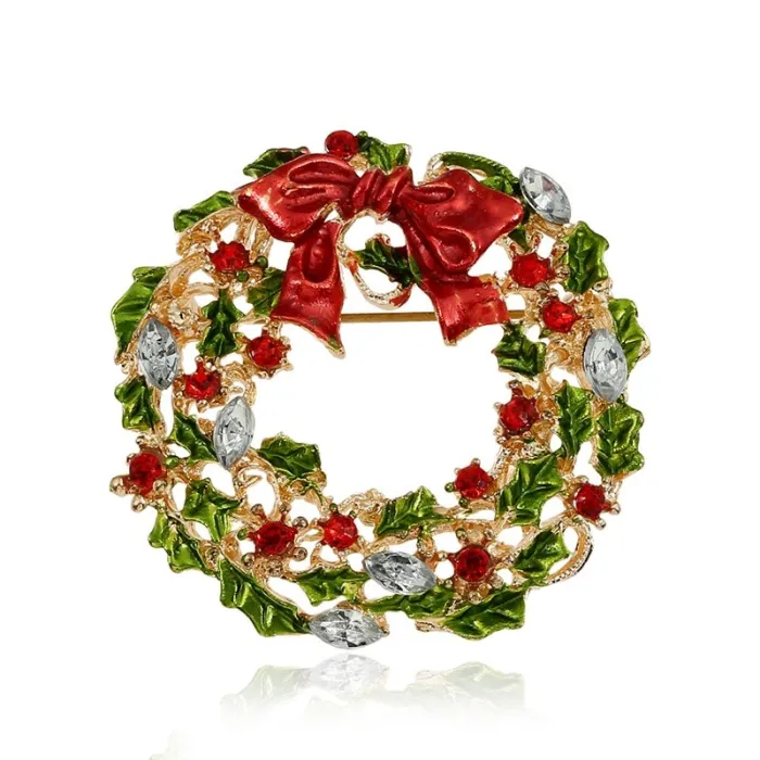 La couronne de Noël - broche