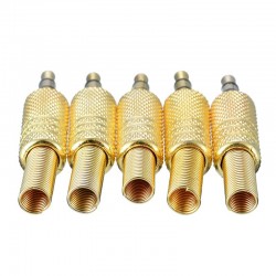 1/8" 3,5mm or mâle fiche câble coaxon - connecteur audio professionnel 5 pièces