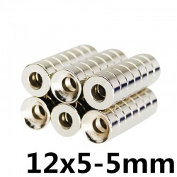 N35 neodymium magnet - super strong round ring 12 * 5 * 5mm 5 piecesN35