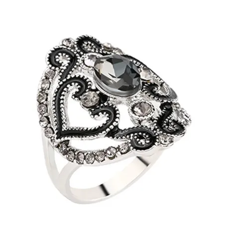 Carving pattern - hollow ring with crystalsRings