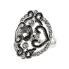 Carving pattern - hollow ring with crystalsRings