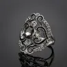 Carving pattern - hollow ring with crystalsRings