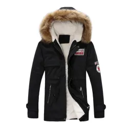Veste à capuche d'hiver - chaud - mince