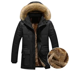Veste d'hiver chaude à capuche
