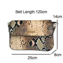 Forme de peau de serpent - petit sac à bandoulière