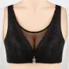Soutien-gorge en dentelle solide avec poussée - grande taille