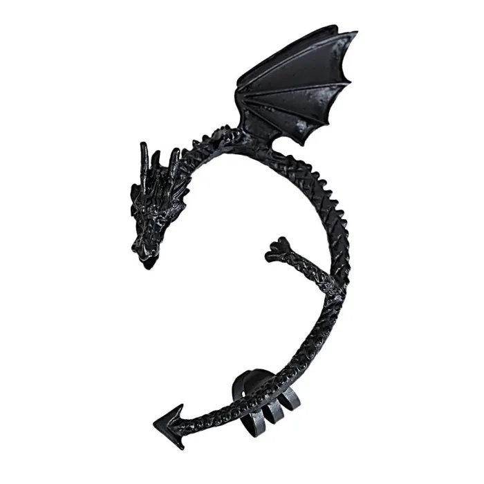 Boucle d'oreille gothique et punk avec dragon