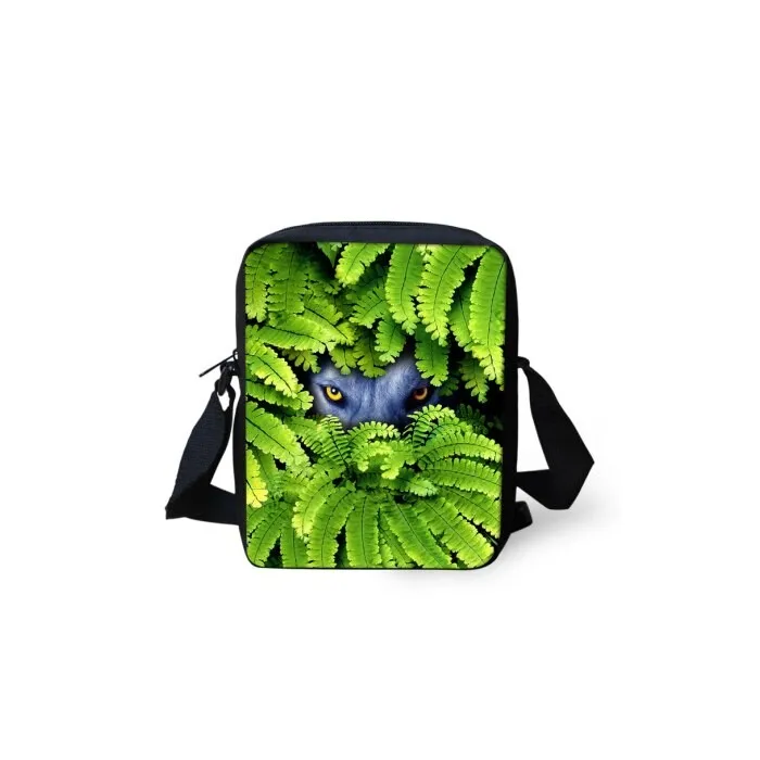 Animals in leaves - small crossbody bagBags