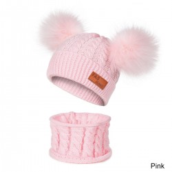 Chapeau de laine pour enfants & foulard - set 2 pièces