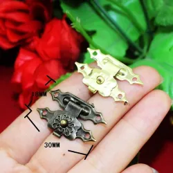 Antique iron - furniture padlock hasp - lock 30 * 18mm 10 piecesFurniture