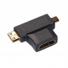 HDMI mâle à câble vidéo mâle - HDMI à micro HDMI mini HDMI avec mini adaptateur - câble d'extension audio 5m