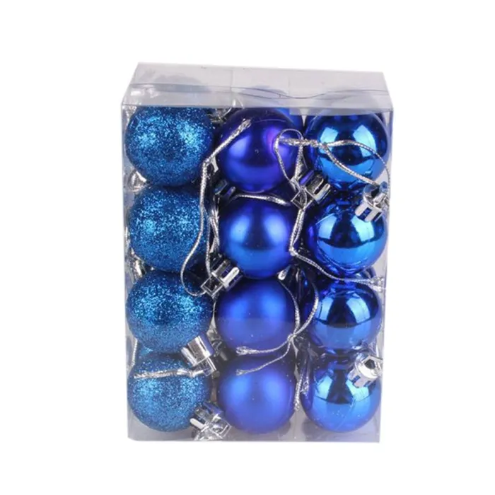 Boules d'arbre de Noël - 24 pièces