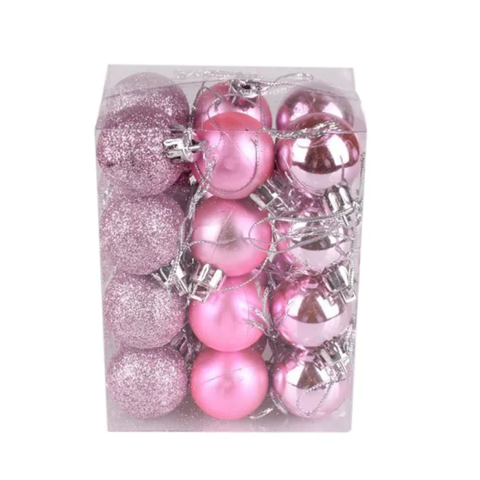 Boules d'arbre de Noël - 24 pièces