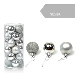Boules d'arbre de Noël - 24 pièces
