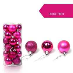 Boules d'arbre de Noël - 24 pièces