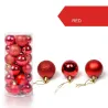 Boules d'arbre de Noël - 24 pièces