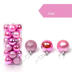 Boules d'arbre de Noël - 24 pièces