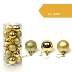 Boules d'arbre de Noël - 24 pièces