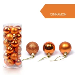 Boules d'arbre de Noël - 24 pièces