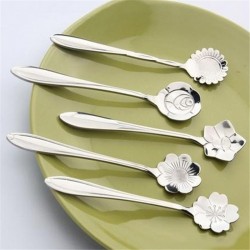Decorative silver teaspoon - coffee & desserts 5 piecesCutlery