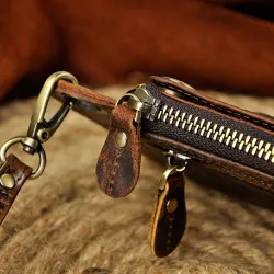 Design Dragon - portefeuille en cuir multifonction avec sangle & fermeture éclair