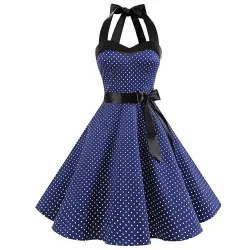 Robe dentelle vintage avec pois