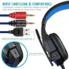 PC780 - écouteurs de jeux - casque filaire avec microphone & Led