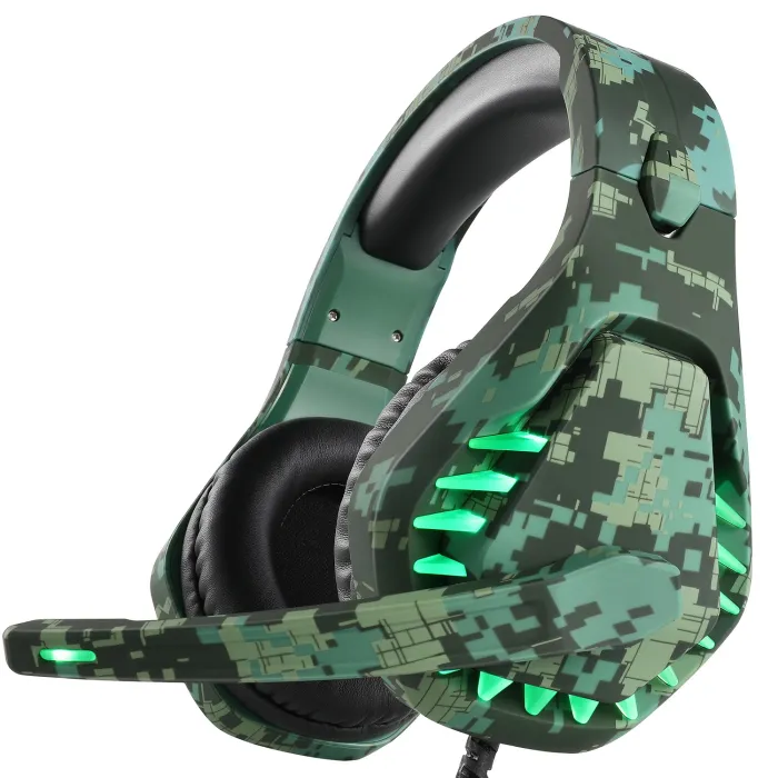 Casque de jeu 3,5mm - écouteurs avec microphone & lumière Led