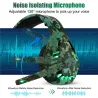 Casque de jeu 3,5mm - écouteurs avec microphone & lumière Led