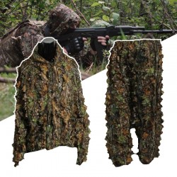 Costume de chasse avec feuilles 3D - camouflage set